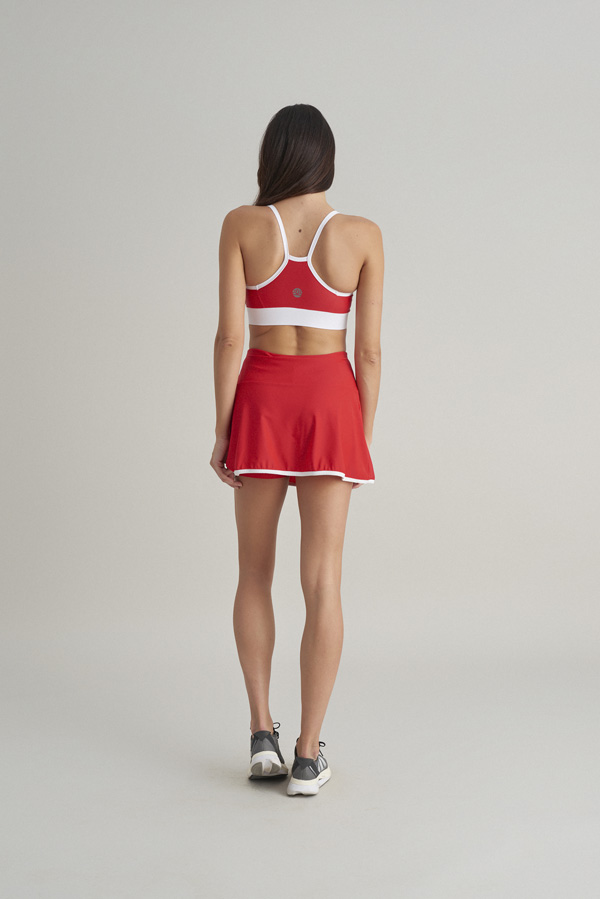 Cherry red contour top